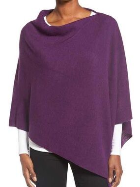 Eileen Fisher burgundy/maroon poncho OS